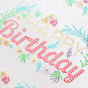 Ark med cubic zirconia för termisk överföring - Happy Birthday