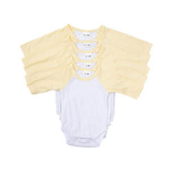 Children's body with long sleeves for sublimation - yellow sleeves