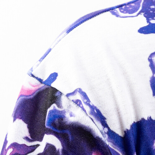 T-shirt Cotton-Like Bleached Bloom Blue για εξάχνωση