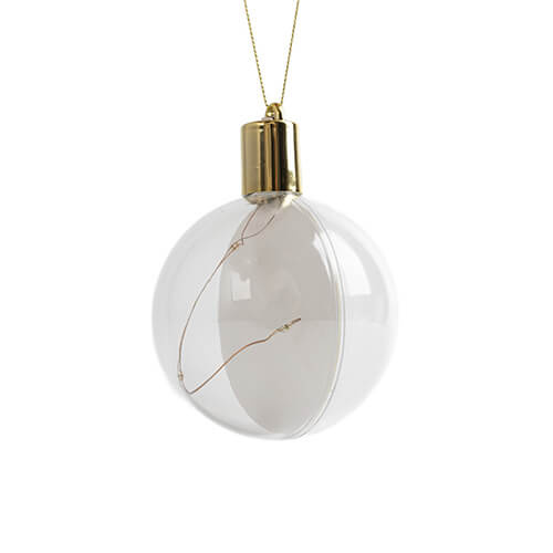 Plastic bauble glowing with colored light - ball for sublimation