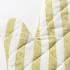 Heat-insulating oven mitt for sublimation - cream with light green stripes