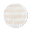 Canvas cup coaster Ø 10 cm cream with yellow stripes for sublimation
