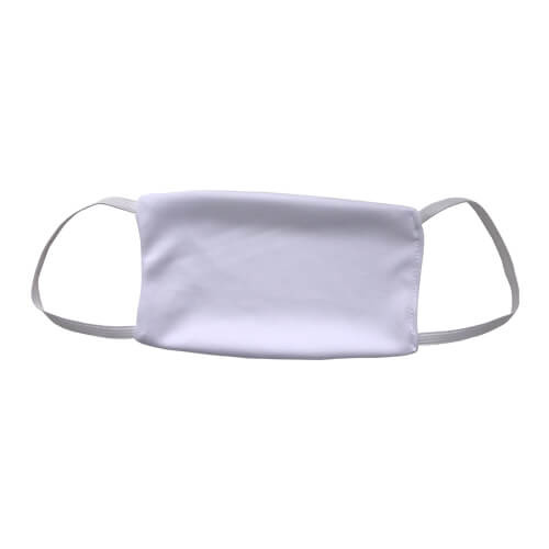 Face mask with elastics for sublimation