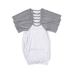 Camiseta de dormir de manga larga para sublimación - mangas grises