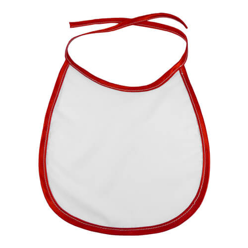 Baby bib with red trimming Sublimation Thermal Transfer