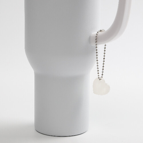 Etiqueta de taza acrílica para sublimación - corazón en cadena de bolas