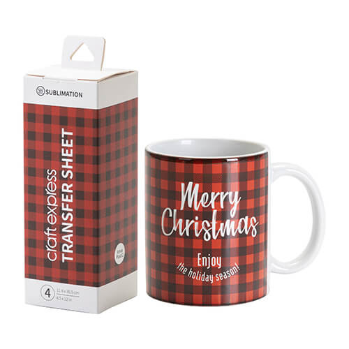 "Xmas Plaid 2" transfero lapas - 30,5 x 11,4 cm - 4 vnt.