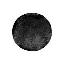 To-farvede pailletter til sublimering og tekstilapplikationer - sort cirkel Ø 19