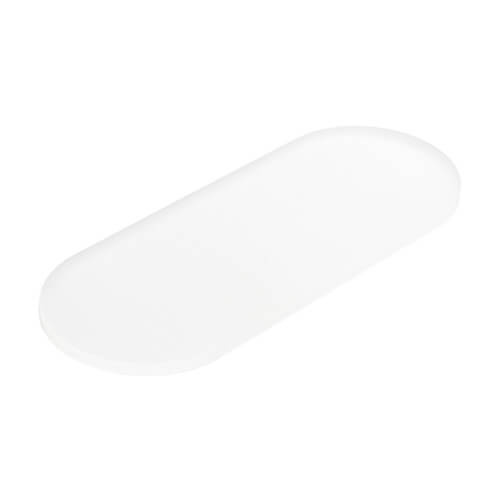 Lime à pied en verre pour la sublimation - rectangle avec coins arrondis