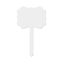 Haveplade 10 x 17 cm i MDF til sublimering - roset