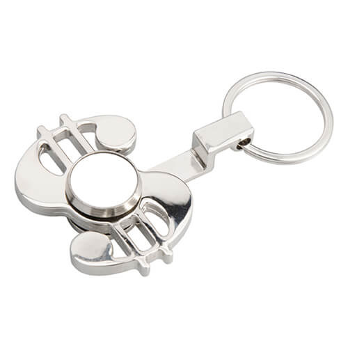 Porte-clés spinner pour sublimation - Dollar
