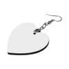Pendientes fabricados en MDF para sublimación - corazón