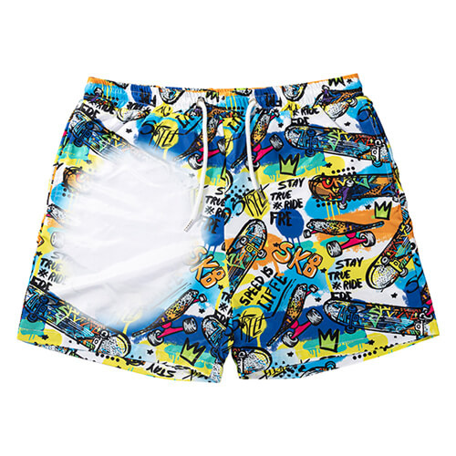 Men's sublimation beach shorts - skateboarders