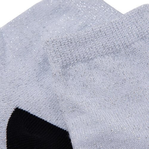 Chaussettes 22 cm pour sublimation - paillettes argent