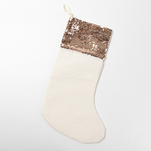Christmas sock with champagne sequins for sublimation