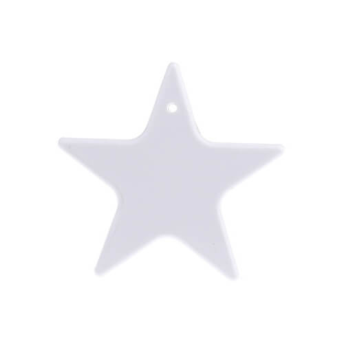 Plastic star pendant luminescent Sublimation Thermal Transfer