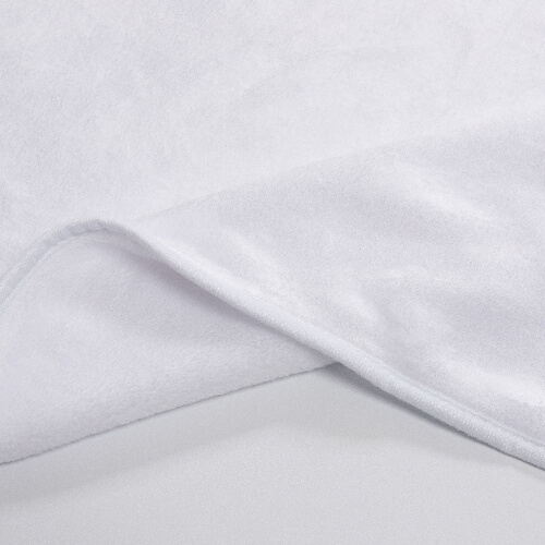 Couverture Minky à capuche pour sublimation - blanc