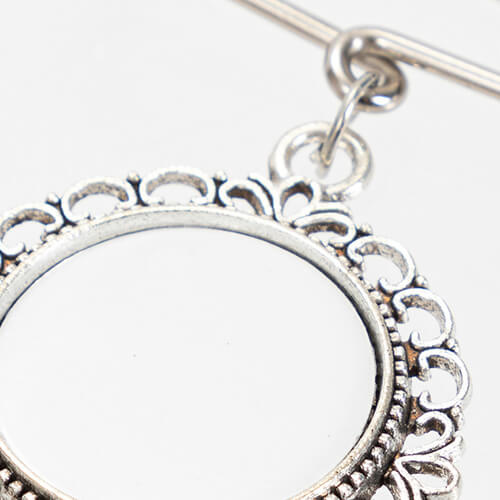 Broche ronde - épingle à nourrice avec trois bandes pour la sublimation