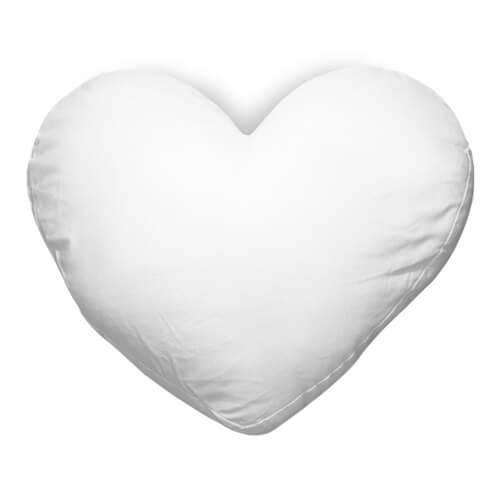 Heart shaped pillowcase 40 x 35 cm satin Sublimation Thermal Transfer