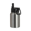 500 ml water bottle with a wide mouthpiece and a foldable sublimation handle - silver