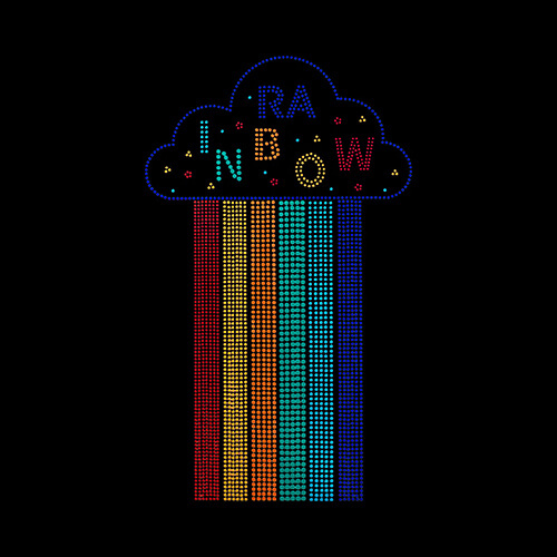Zirkonia plaat voor thermische overdracht - medium regenboog