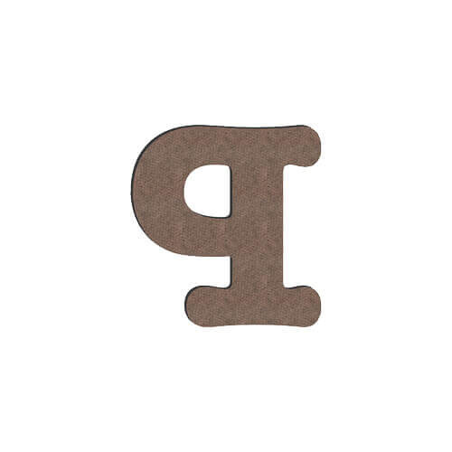 Lettre décorative en MDF pour sublimation - 10 cm P