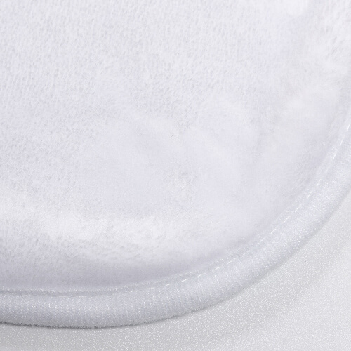 Tæppe i mikrofiber og arktisk fleece med hætte til sublimering - hvid