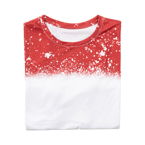 Tricou bumbac-ca decolorat Starry Red pentru sublimare