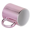 Mug 330 ml plated for sublimation - pink, with a cardboard box