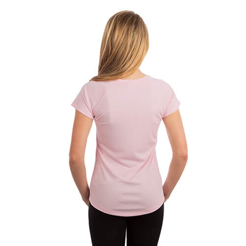 Solar T-shirt voor dames met korte mouwen voor sublimatie - Pink Blossom