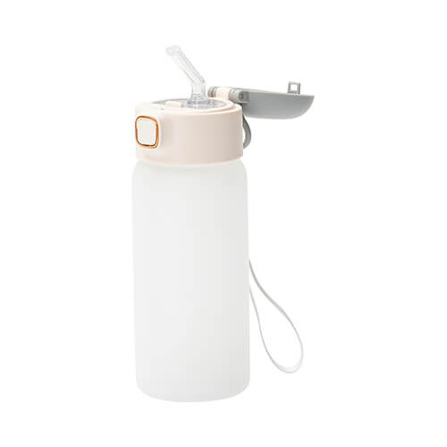 450 ml-es gyermek palack szilikon szívószállal szublimációs palackozáshoz - szürke