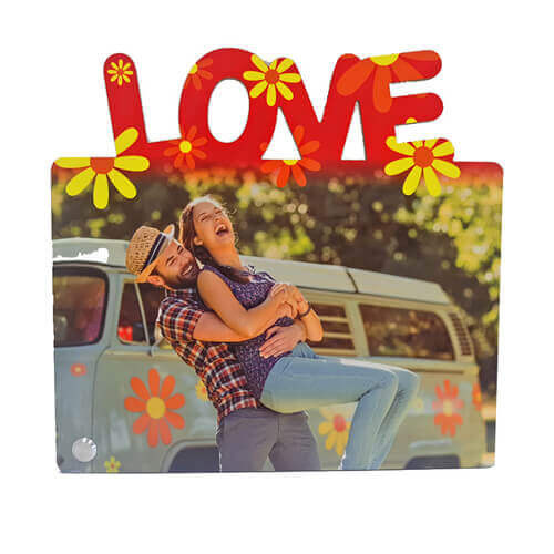 Horisontell MDF fotoram 22 x 20 cm - LOVE - Sublimation Thermal Transfer