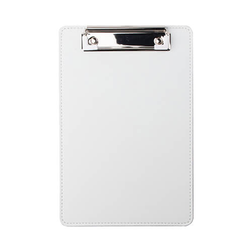 Clipboard din piele A5 pentru sublimare - alb