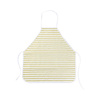 A linen apron for sublimation - cream with light green stripes