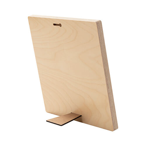 Fyrkantig fotoram i plywood för sublimering - 25,4 x 25,4 cm