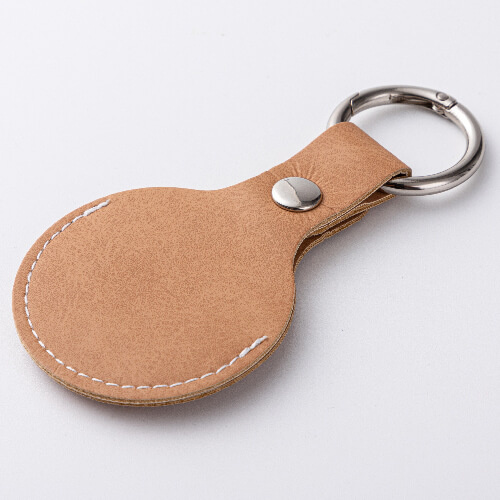 Llavero de piel / funda AirTag para sublimación - Marrón