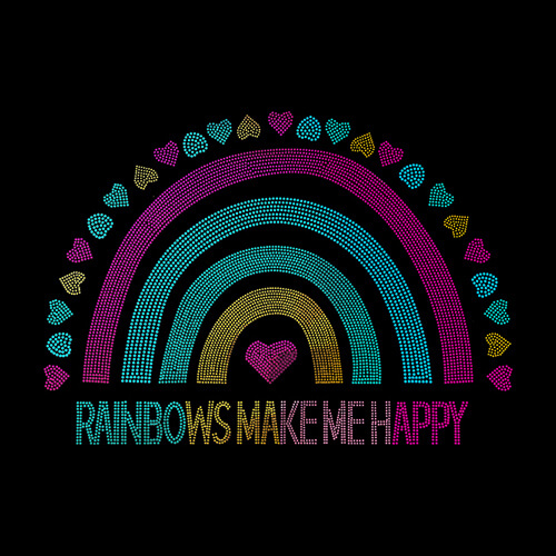 Zirconia plaat voor thermische overdracht - regenboog