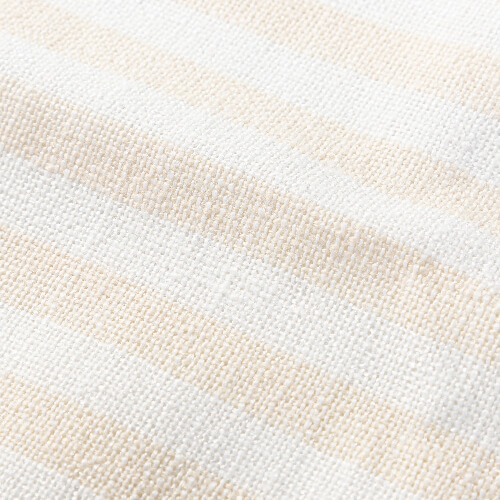 Delantal de lino para sublimación - crema con rayas amarillas