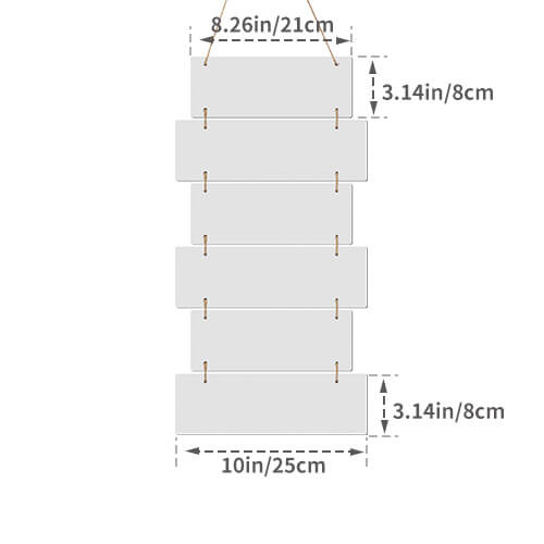 Six hanging MDF frames for sublimation