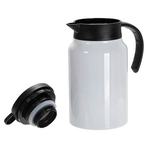 Cafetera de acero inoxidable 1500 ml para sublimación - blanca