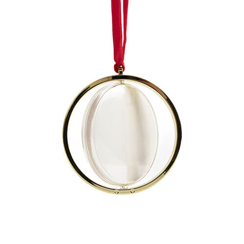 Rotating Christmas tree ornament for sublimation - gold