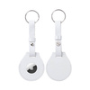 Llavero de piel con cinturón / estuche AirTag para sublimación - blanco