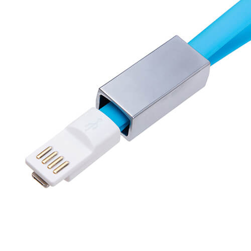 Privjesak za ključeve - Lightning podatkovni kabel za sublimaciju - plavi
