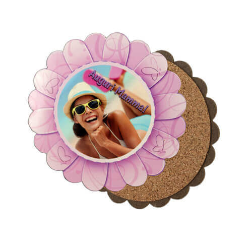 MDF mug coaster for sublimation – flower