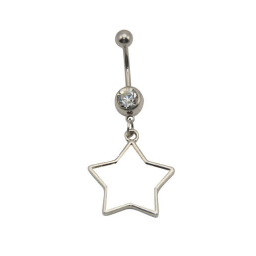 Piercing do pupka - hviezda - sublimačný termotransfer