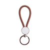 Porte-clé tressé cercle sublimable - marron