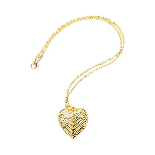 Hart engelvleugels ketting voor sublimatie - goud