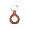 Leather and metal pendant for sublimation - the wheel - brown