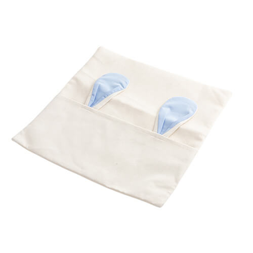 Taie d'oreiller en lin 40 x 40 cm pour sublimation - oreilles bleues