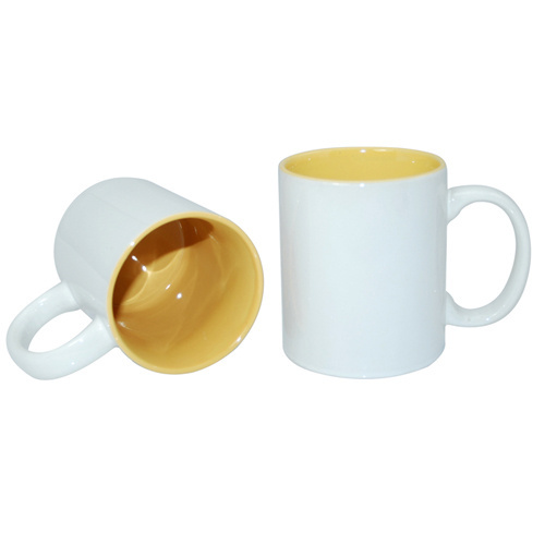 Taza ECO 330 ml con interior amarillo Sublimación Transferencia Térmica
